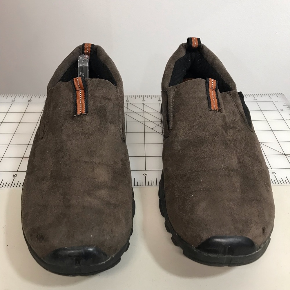 REI Men’s Brown Suede Like Loafers with Black Soles
